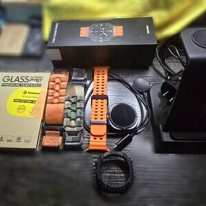 Samsung Smartwatch with Orange Band